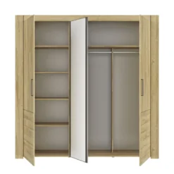 Armoire avec miroir 3 portes avec poignées en métal - AR5075