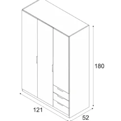 Armoire avec 3 portes et 3 tiroirs - AR81003
