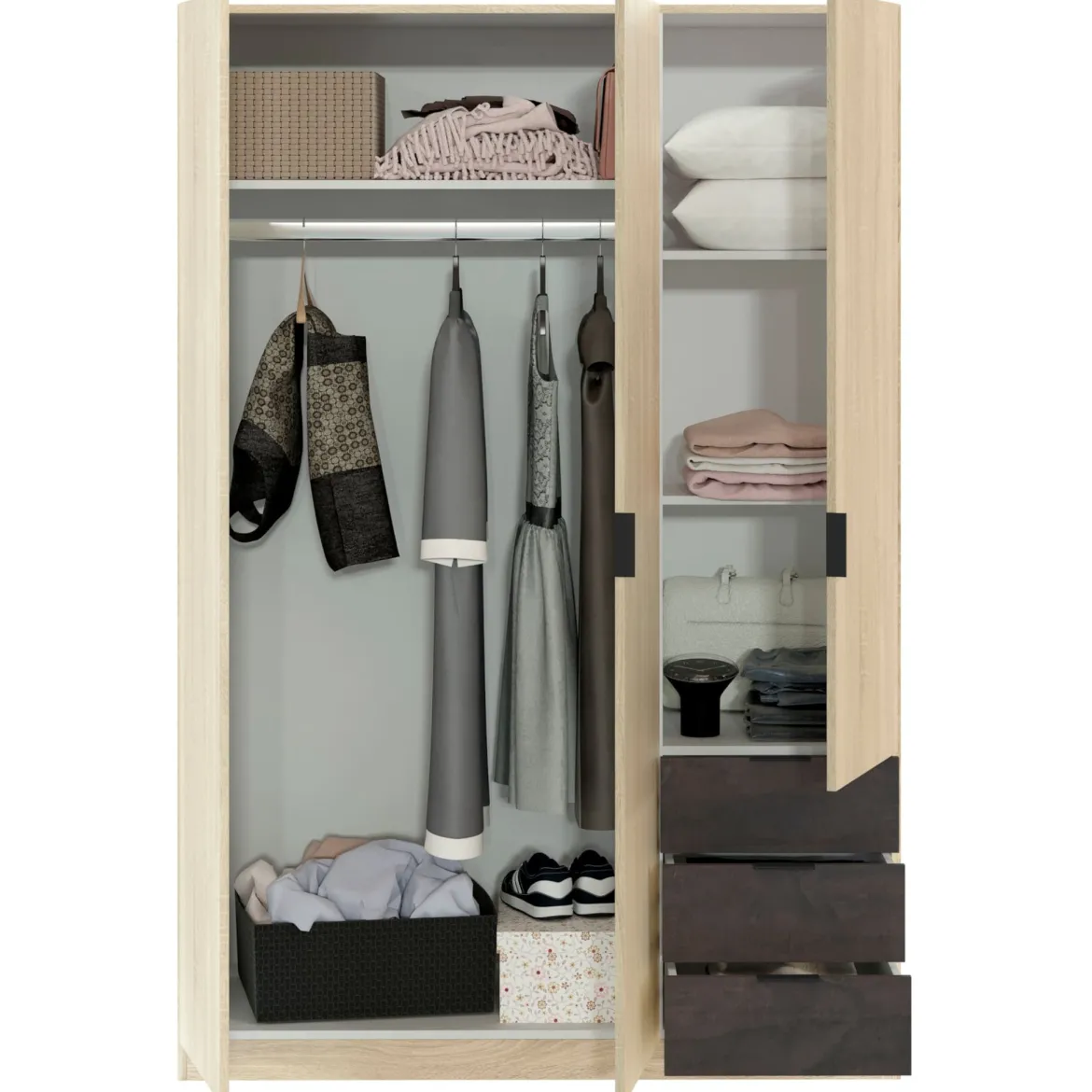 Armoire avec 3 portes et 3 tiroirs - AR81003