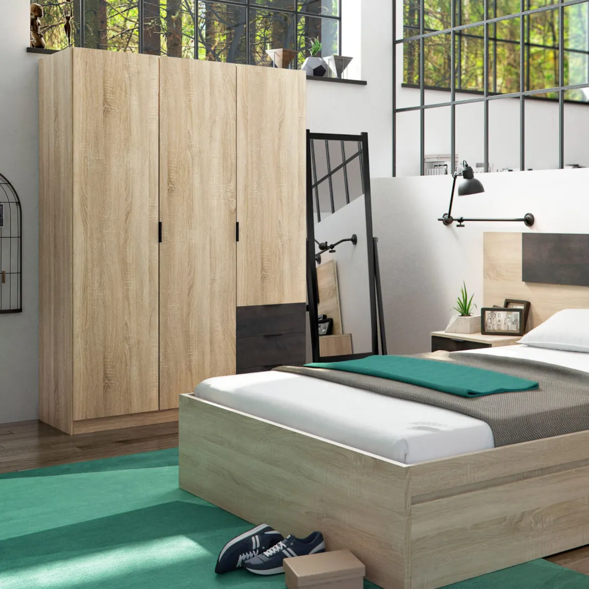 Armoire avec 3 portes et 3 tiroirs - AR81003