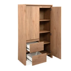 Armoire bois 2 portes et 2 tiroirs
