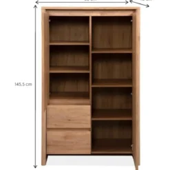 Armoire bois 2 portes et 2 tiroirs