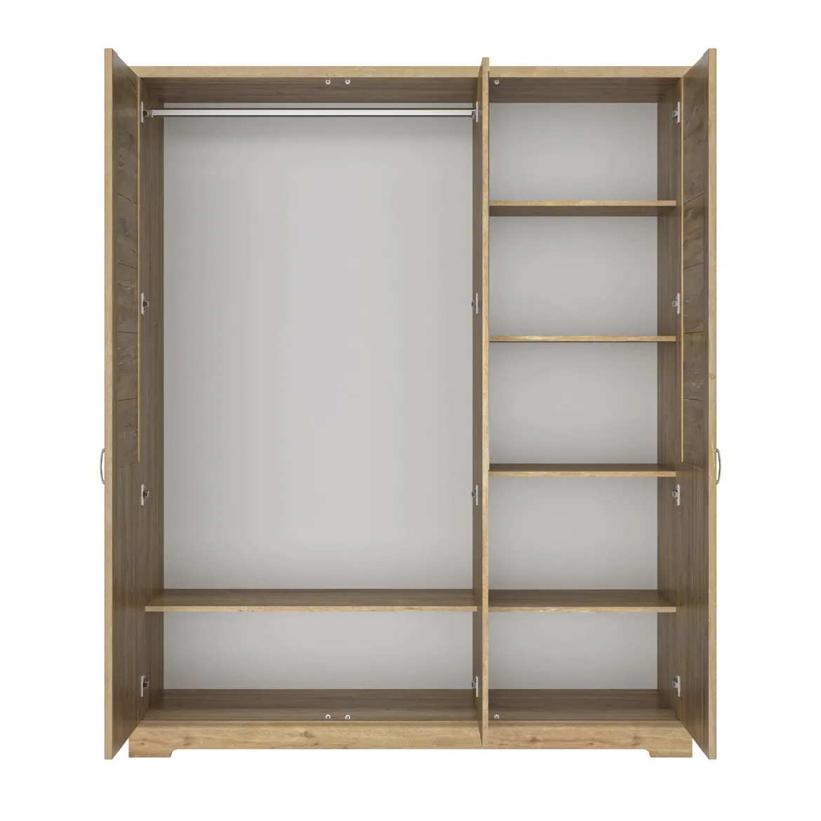 Armoire en bois clair 3 portes avec miroir - AR5070