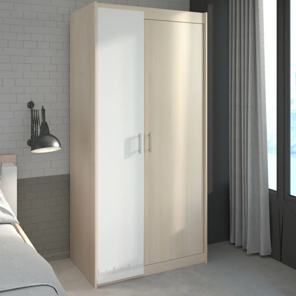 Armoire enfant 2 portes bicolore PIA