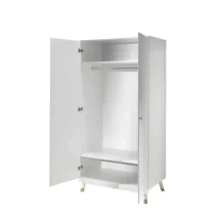 Armoire enfant 2 portes en bois blanc - AR2035