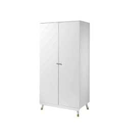 Armoire enfant 2 portes en bois blanc - AR2035
