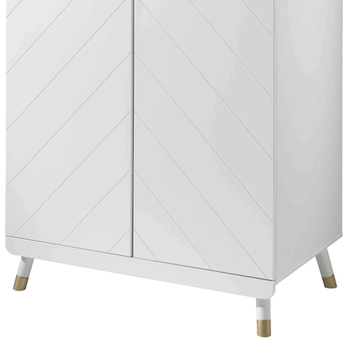 Armoire enfant 2 portes en bois blanc - AR2035