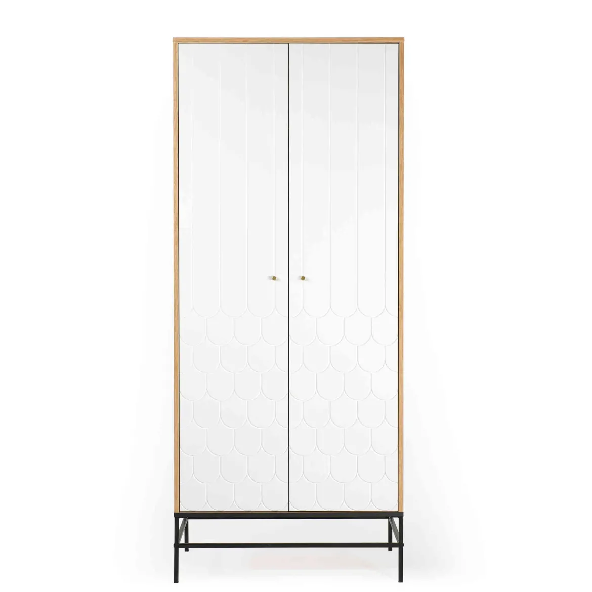 Armoire 2 portes en bois avec pieds en acier - BI0049