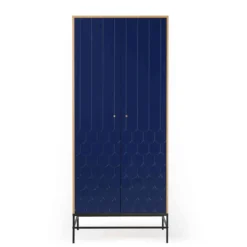 Armoire 2 portes en bois avec pieds en acier - BI0049
