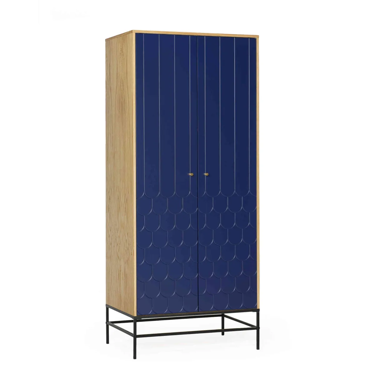 Armoire 2 portes en bois avec pieds en acier - BI0049