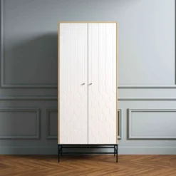 Armoire 2 portes en bois avec pieds en acier - BI0049
