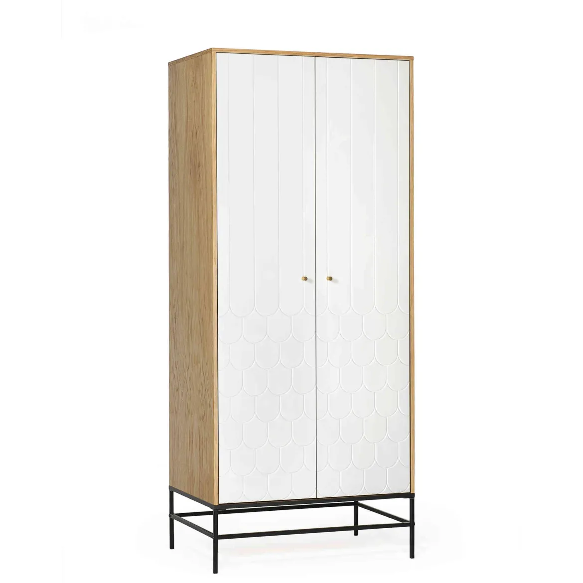 Armoire 2 portes en bois avec pieds en acier - BI0049