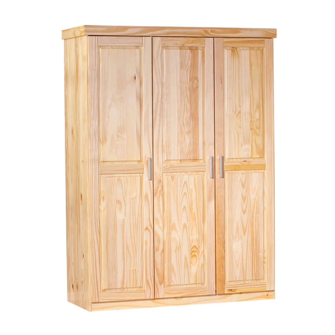 Armoire 3 portes en bois massif chêne clair - AR12043