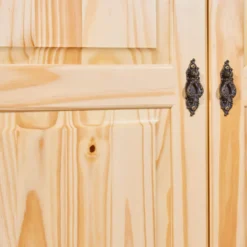 Armoire 2 portes en bois massif chêne clair - AR12042