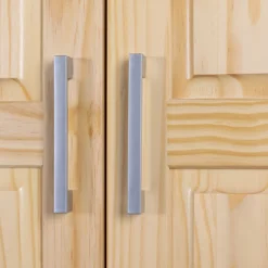 Armoire 2 portes en bois massif chêne clair - AR12019