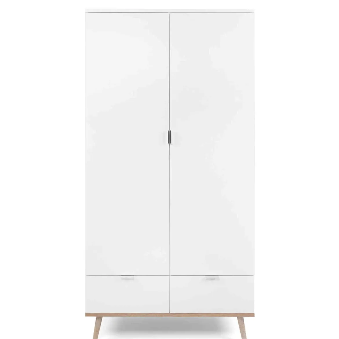 Armoire 2 portes 2 tiroirs blanc - AR7781