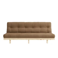 Banquette ajustable LEAN en pin massif naturel avec matelas futon 130x190