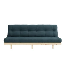 Banquette ajustable LEAN en pin massif naturel avec matelas futon 130x190