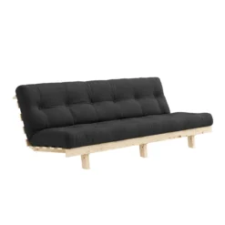 Banquette ajustable LEAN en pin massif naturel avec matelas futon 130x190