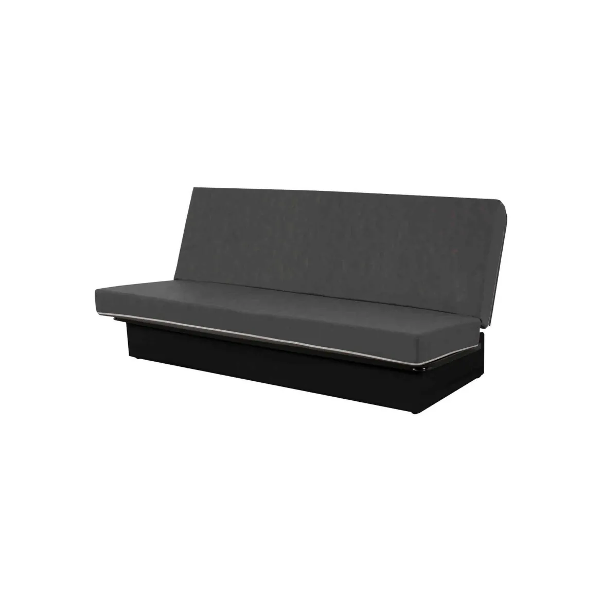 Banquette clic-clac unie avec housse + 2 coussins - CC10003