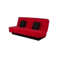 Banquette clic-clac unie avec housse + 2 coussins - CC10003
