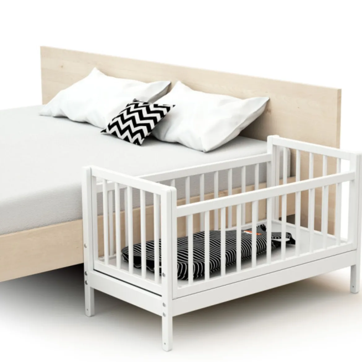 Berceau cododo en bois + matelas 40x80