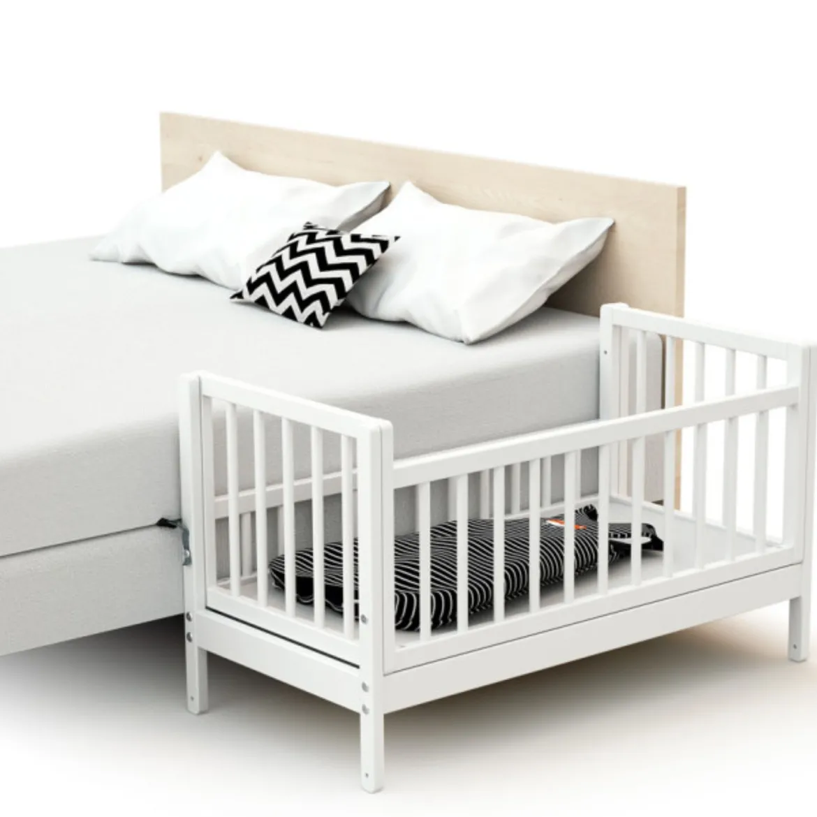 Berceau cododo en bois + matelas 40x80