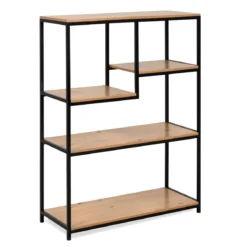 Bibliothèque bois et métal 100 cm Télio