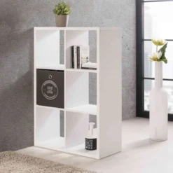 Bibliothèque 6 cases en bois - BI7077