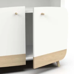 Bibliothèque en bois avec 3 niches et 2 portes LOUISON - B2002