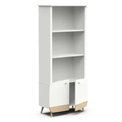 Bibliothèque en bois avec 3 niches et 2 portes LOUISON - B2002