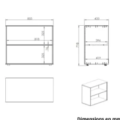 Bibliothèque pour lit mezzanine 90x200 blanc - Terre de Nuit