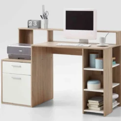 Bureau avec rangements en bois - BU13021