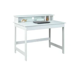 Bureau avec surmeuble en bois blanc - BU12034