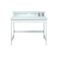 Bureau avec surmeuble en bois blanc - BU12034