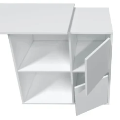 Bureau blanc multiposition avec rangements - BU81004