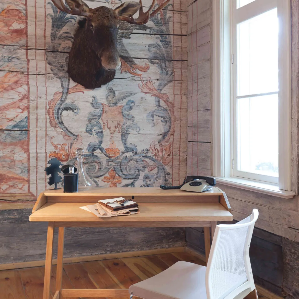 Bureau coulissant en chêne massif - BU0042