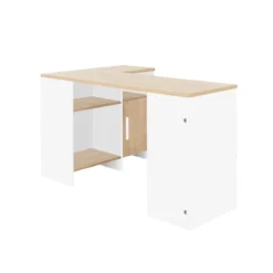 Bureau d'angle en bois imitation châtaignier - BU5040