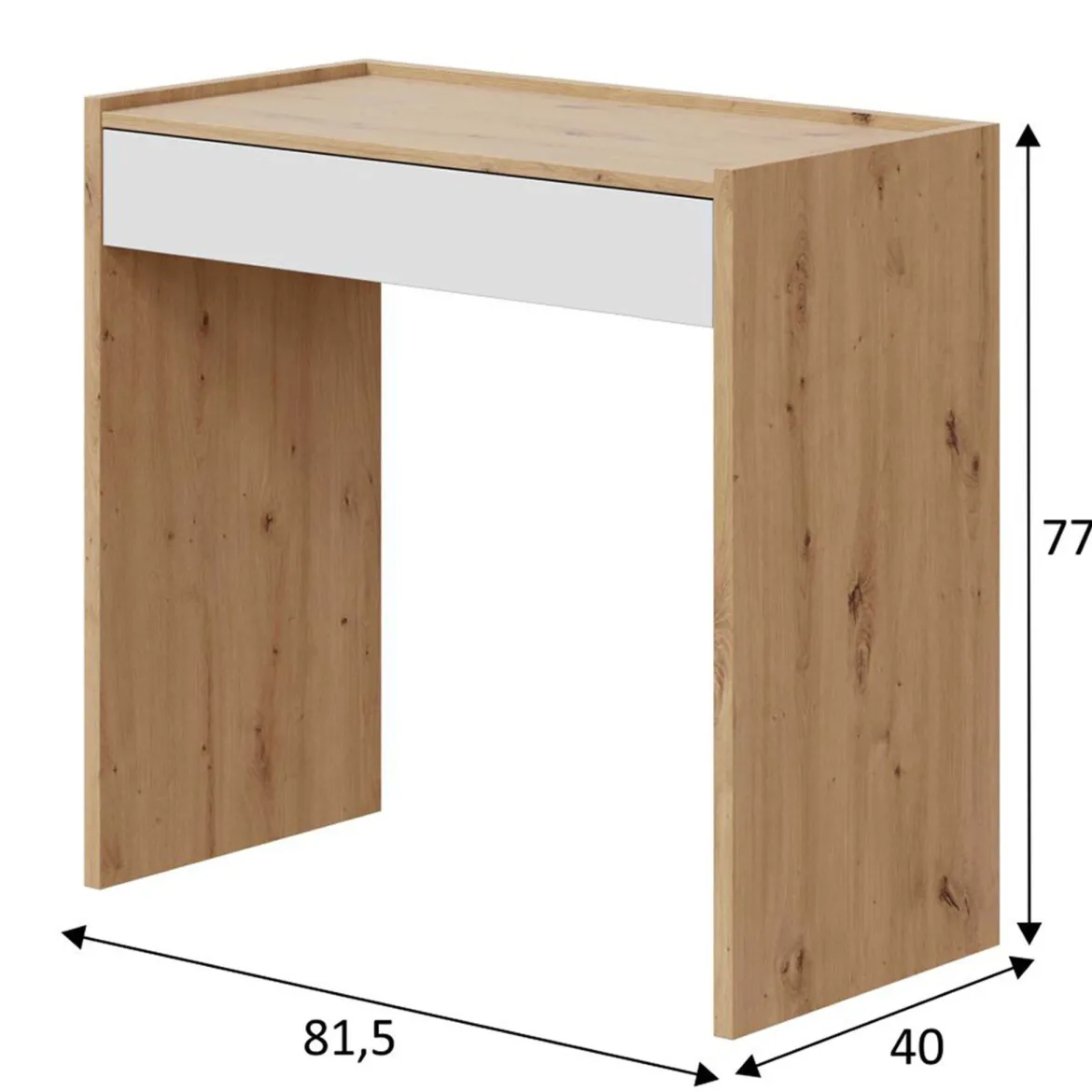 Bureau en bois avec tiroir