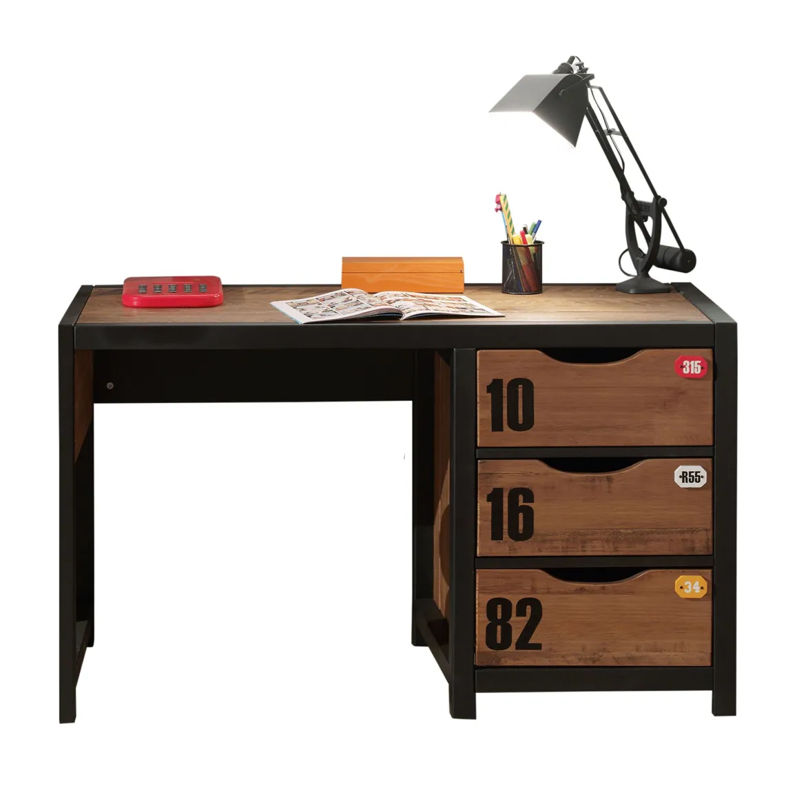 Bureau en bois massif foncé - BU2000