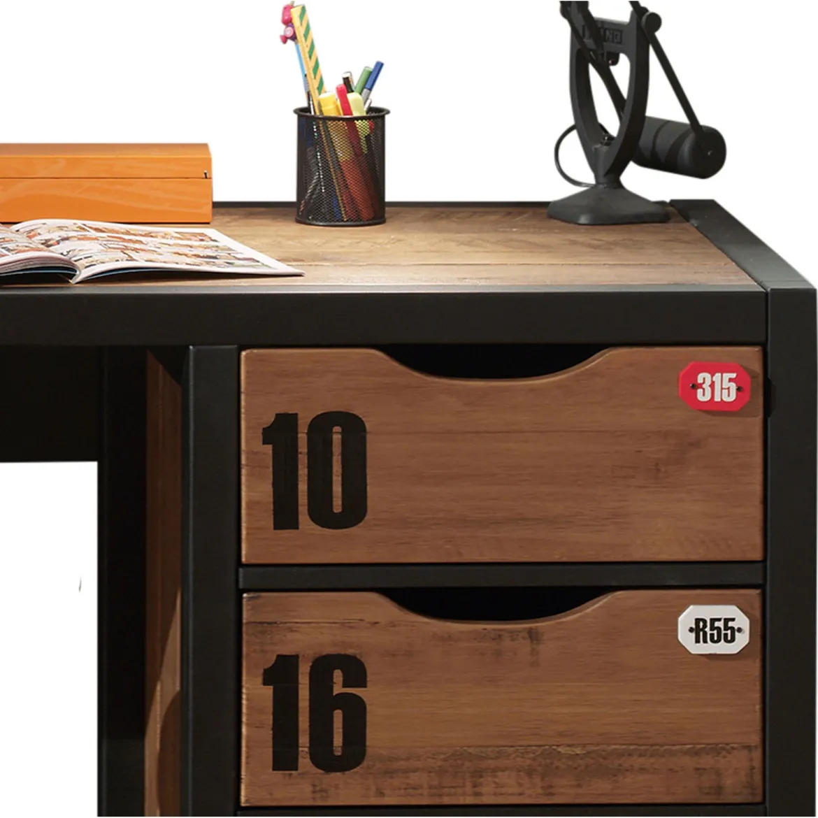 Bureau en bois massif foncé - BU2000