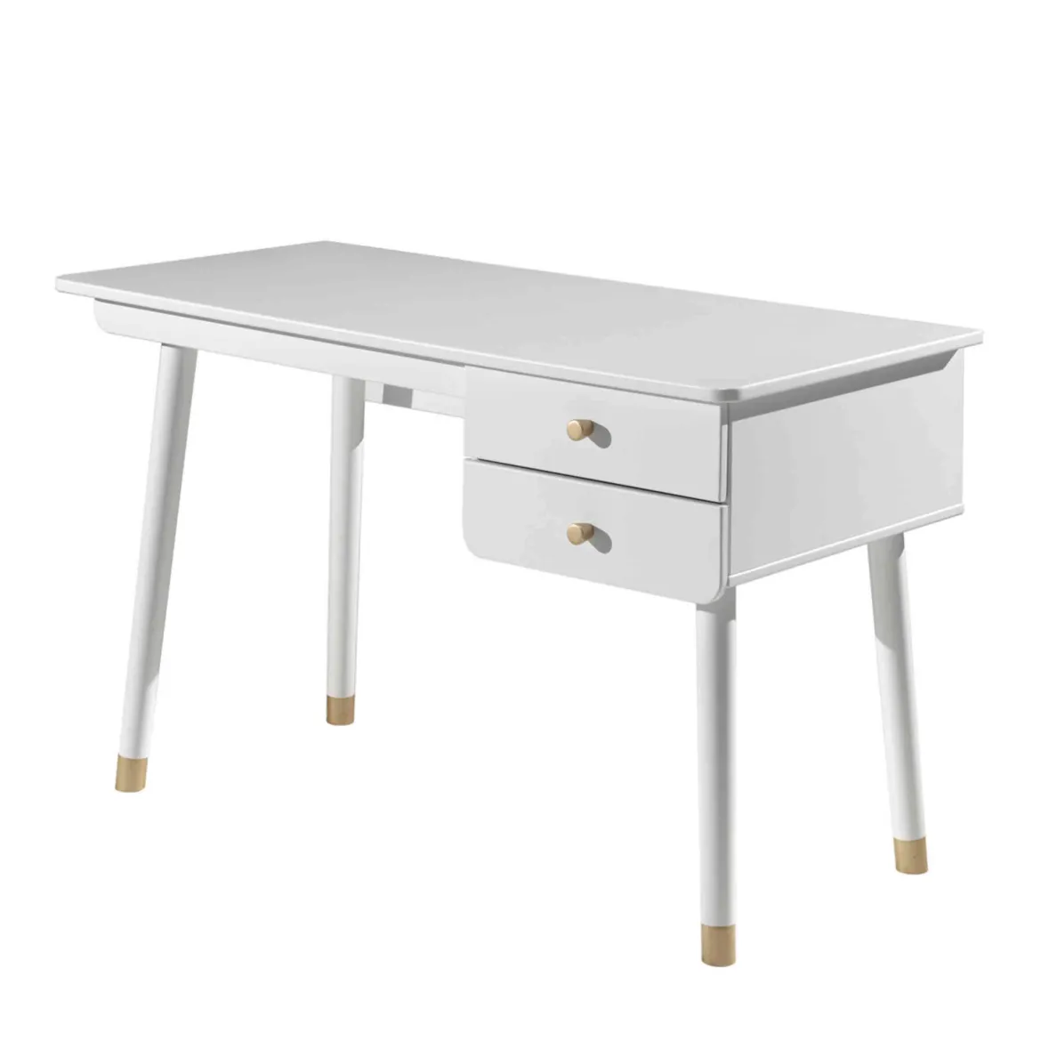 Bureau enfant 2 tiroirs en bois blanc - BU2035