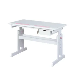 Bureau enfant évolutif à plan inclinable + tiroir en bois blanc - BU12065