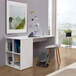Bureau 4 niches en bois - BU13019