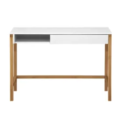 Bureau 1 niche 1 tiroir en bois - BU006