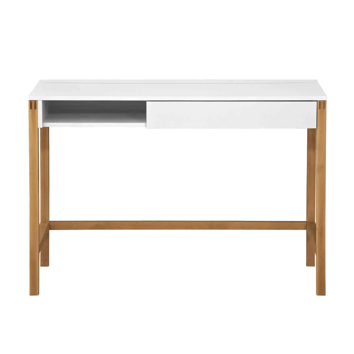 Bureau 1 niche 1 tiroir en bois - BU006
