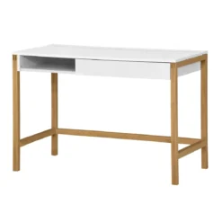 Bureau 1 niche 1 tiroir en bois - BU006