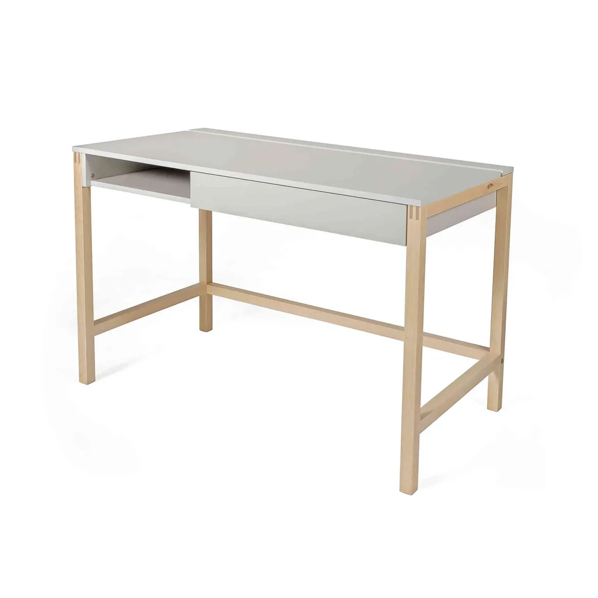Bureau 1 niche 1 tiroir en bois - BU006