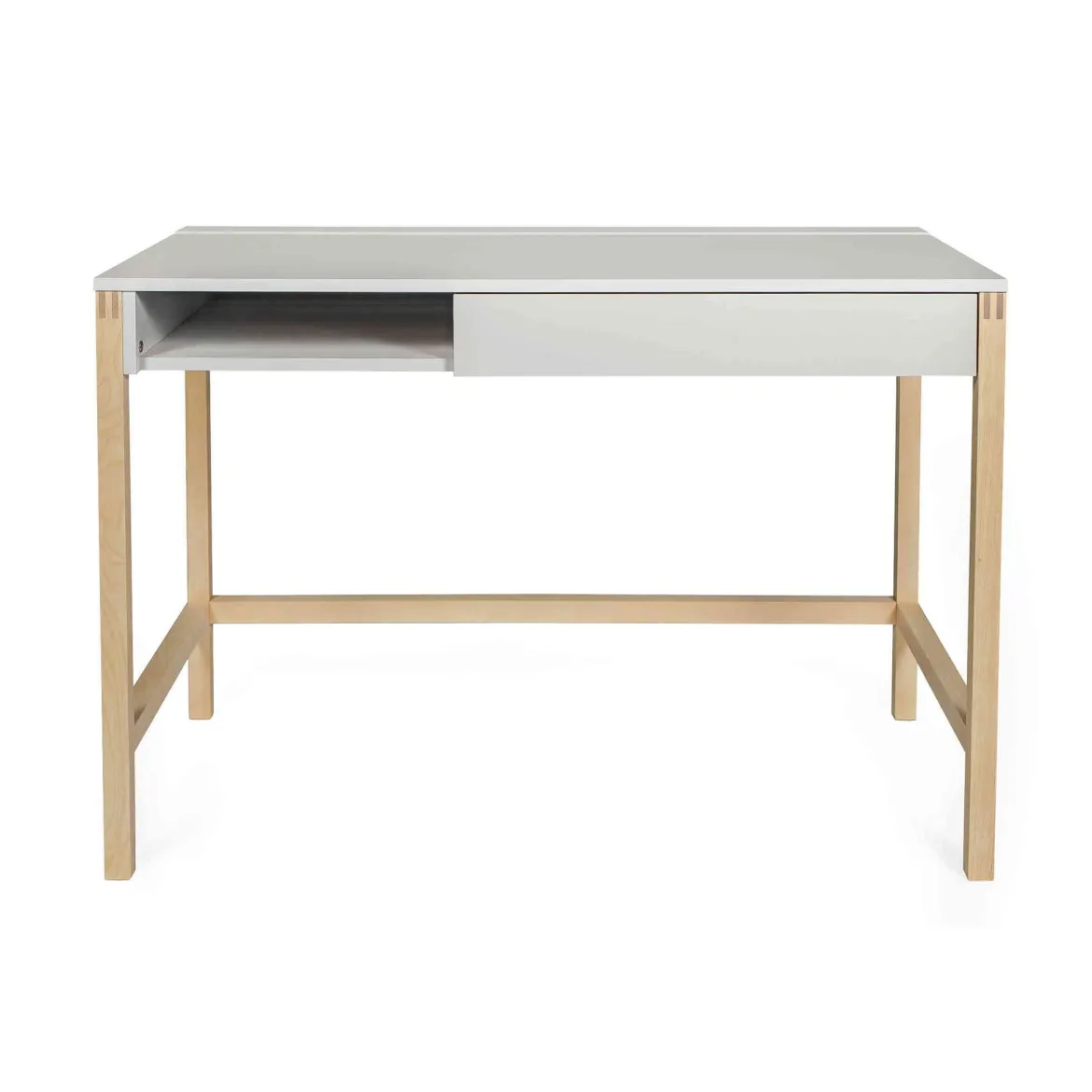 Bureau 1 niche 1 tiroir en bois - BU006