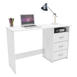 Bureau 1 niche + 3 tiroirs - Terre de Nuit